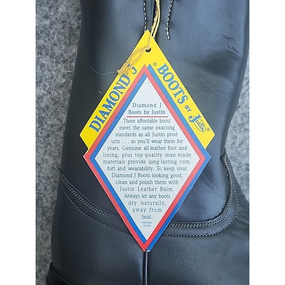 Justin Diamond J Vintage Western Boots Womens 5.5 B Gray Style 3056 NWT - Picture 11 of 11